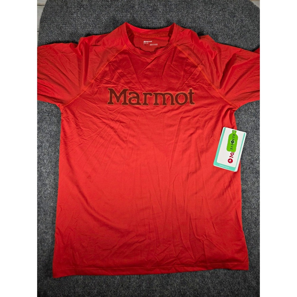 Marmot Windridge Graphic SS Mens M Shirt Ginger Blossom UPF 50 NWT M14155